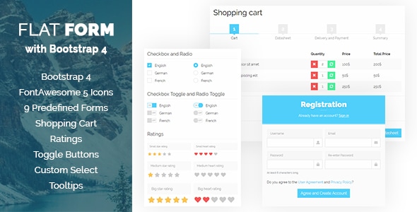 Flat Form with Bootstrap 4 - CodeCanyon Item for Sale