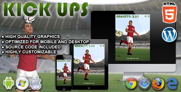 Kickups - HTML5 Game - CodeCanyon Item for Sale