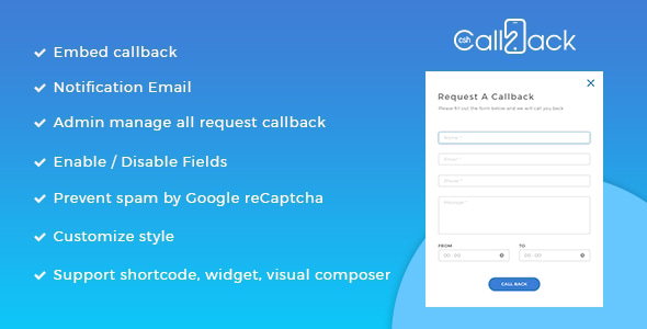 Call Back - Manager Call Me Back WordPress Plugin - CodeCanyon Item for Sale