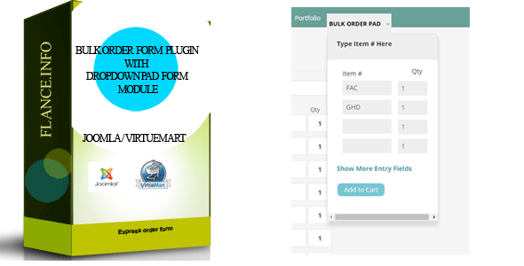 Bulk Order Form Plugin with Dropdown Pad Module - CodeCanyon Item for Sale