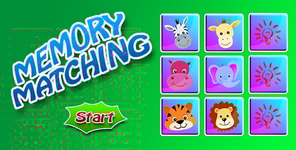 Animals Memory Matching Game (CAPX | HTML5 | Cordova) - CodeCanyon Item for Sale