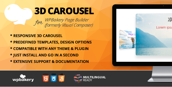 3D Carousel Addon for WPBakery Page Builder (formerly Visual Composer) - CodeCanyon Item for Sale