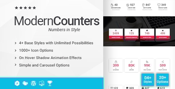 Modern Counters Addon for WPBakery Page Builder - CodeCanyon Item for Sale