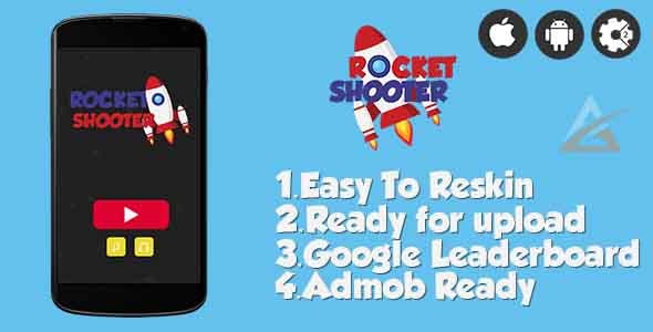 Rocket Shooter- HTML5 Game + Mobile Version! (Construct-2 CAPX) - CodeCanyon Item for Sale