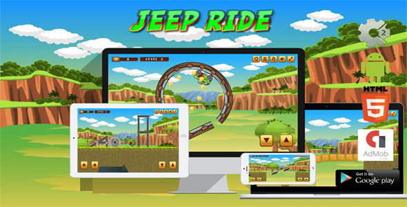 Jeep Ride - HTML5 Javascript game(Construct2 | Construct 3 both version included) - CodeCanyon Item for Sale
