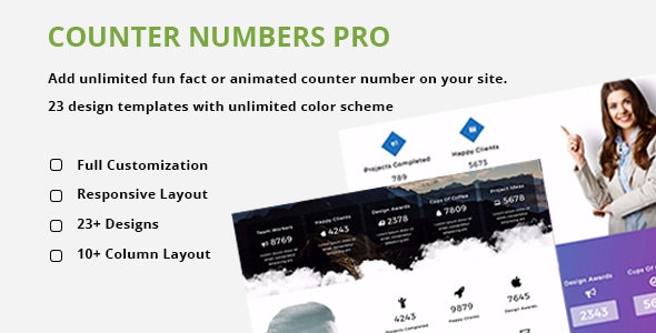 Animated Stat Counter Number Showcase Plugin For Wordpress - CodeCanyon Item for Sale