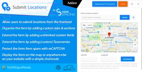 Progress Map, Submit Locations - WordPress Plugin - CodeCanyon Item for Sale