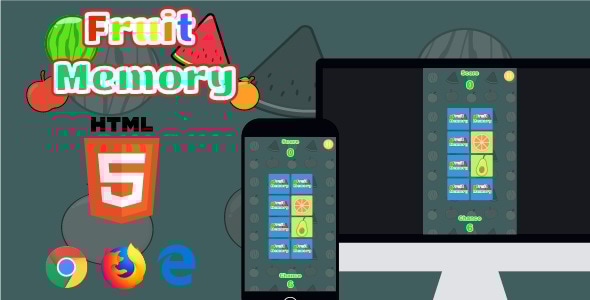 Fruits Memory - Memory Game Template - Phaser - CodeCanyon Item for Sale