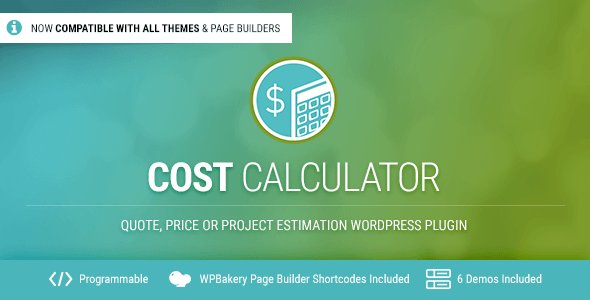 Cost Calculator WordPress - CodeCanyon Item for Sale