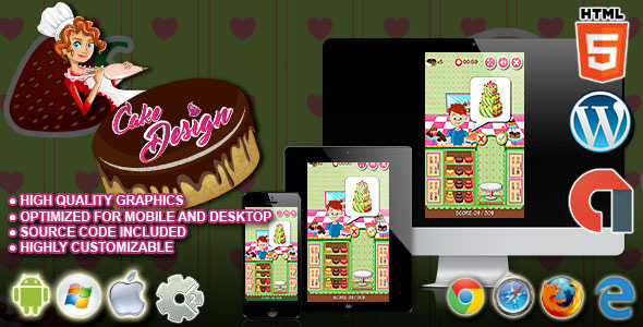 Cake Design - HTML5 Construct 2 Cooking Game - CodeCanyon Item for Sale