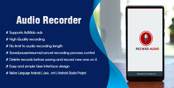 Audio recorder Android Admob Ads - CodeCanyon Item for Sale