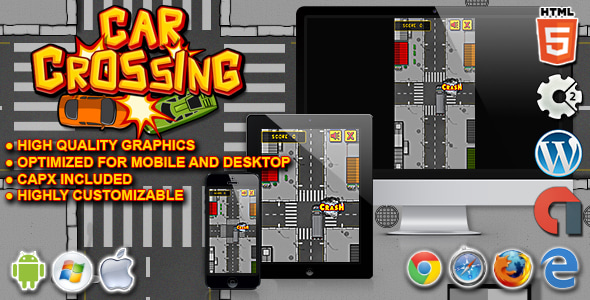 Car Crossing - HTML5 Construct 2 Skill Game - CodeCanyon Item for Sale