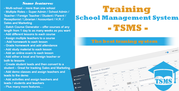 Training School Management System - TSMS - CodeCanyon Item for Sale