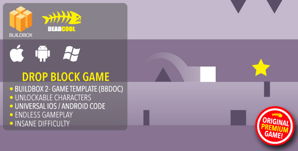 Drop Block - BuildBox 2 Game Template Document - iOS / Android / BBDOC - CodeCanyon Item for Sale