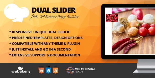 Dual Slider Addon for WPBakery Page Builder - CodeCanyon Item for Sale