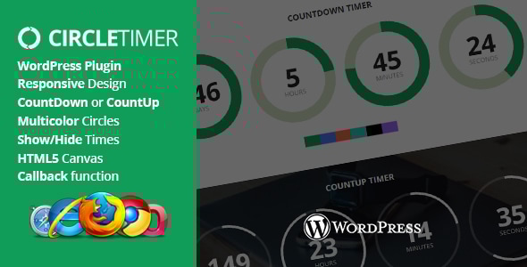 CircleTimer - jQuery Countdown Timer WordPress Plugin - CodeCanyon Item for Sale