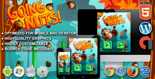Going Nuts - HTML5 Construct Physics Game - CodeCanyon Item for Sale