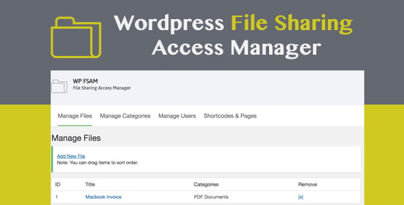 WP FSAM - File Sharing Access Manager - CodeCanyon Item for Sale