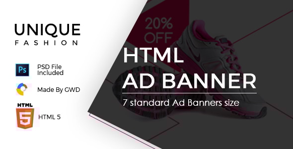 Unique Fashion Ad Banner - CodeCanyon Item for Sale