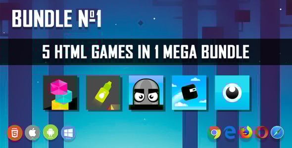 5 HTML5 Games + Mobile Version!!! BUNDLE №1 (Construct 2 / CAPX) - CodeCanyon Item for Sale