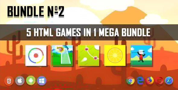 5 HTML5 Games + Mobile Version!!! BUNDLE №2 (Construct 2 / CAPX) - CodeCanyon Item for Sale