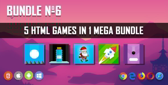 5 HTML5 Games + Mobile Version!!! BUNDLE №6 (Construct 2 / CAPX) - CodeCanyon Item for Sale