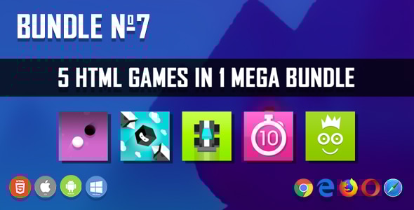 5 HTML5 Games + Mobile Version!!! BUNDLE №7 (Construct 2 / CAPX) - CodeCanyon Item for Sale
