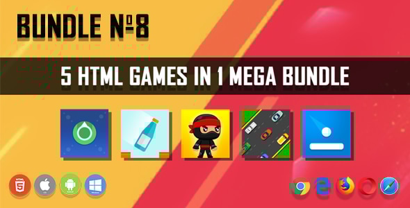 5 HTML5 Games + Mobile Version!!! BUNDLE №8 (Construct 2 / CAPX) - CodeCanyon Item for Sale