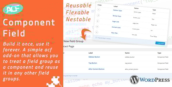 Advanced Custom Fields - Component Field Addon - CodeCanyon Item for Sale