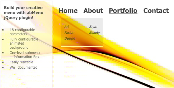 Animated Background Menu - CodeCanyon Item for Sale