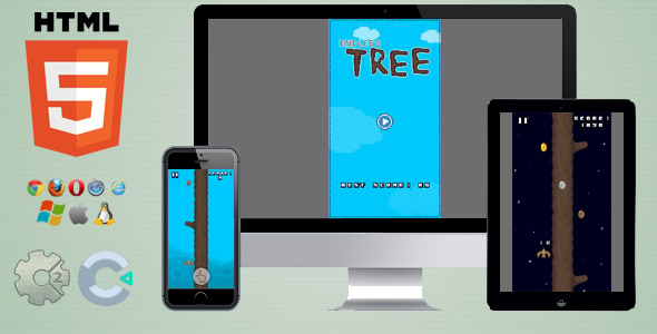 Endless Tree - HTML5 Skill game - CodeCanyon Item for Sale