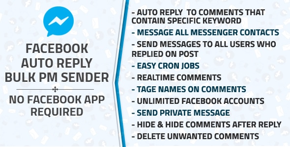 Facebook Auto Reply & Bulk Private Message Sender - CodeCanyon Item for Sale