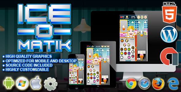 Ice O Matik - HTML5 Construct Cooking Game - CodeCanyon Item for Sale
