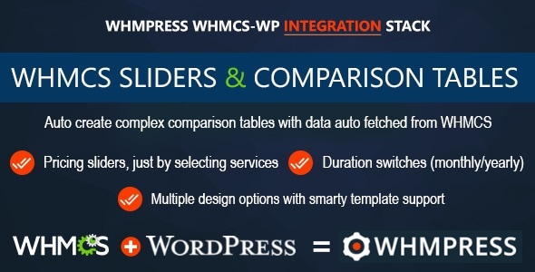 WHMCS Pricing Sliders and Comparison Tables - WHMpress Addon - CodeCanyon Item for Sale