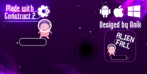 Alien Fall - HTML5 Game (CAPX) - CodeCanyon Item for Sale