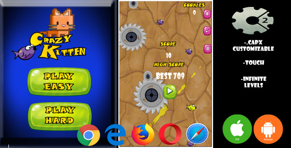 CRAZY KITTEN (HTML5,Android,IOS Capx C2 Touch) - CodeCanyon Item for Sale