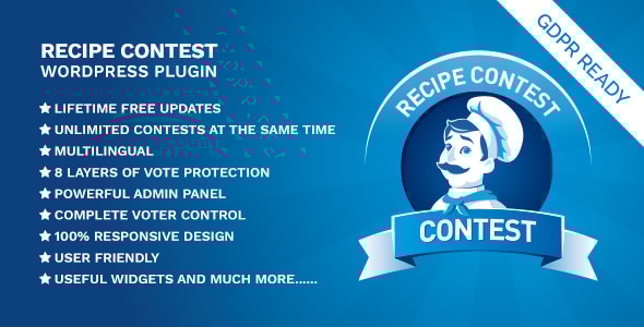 Recipe Contest WordPress Plugin - CodeCanyon Item for Sale