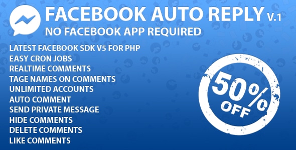 Facebook Auto Reply V.2.0.1 (SAAS Ready) - CodeCanyon Item for Sale