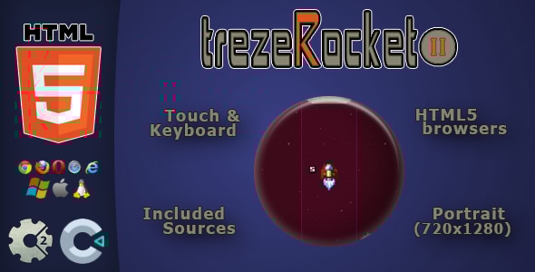 trezeRocket2 - HTML5 Skill Game - CodeCanyon Item for Sale