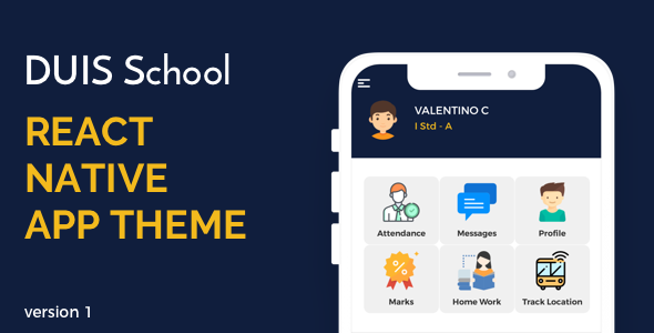 DUIS School React Native UI - CodeCanyon Item for Sale