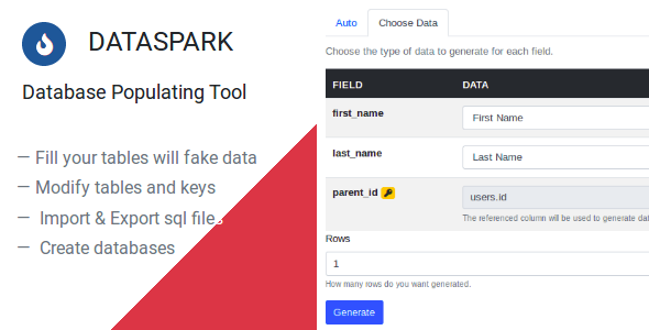 Dataspark - Database Populating Tool - CodeCanyon Item for Sale