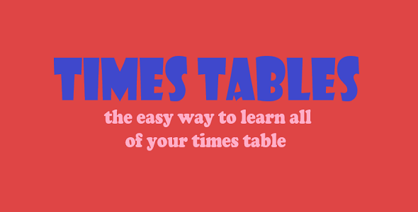 Times Tables App - CodeCanyon Item for Sale