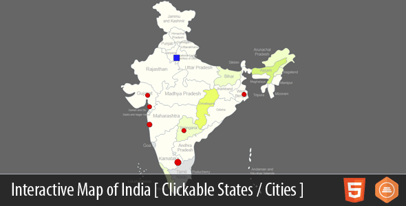 Interactive Map of India - CodeCanyon Item for Sale
