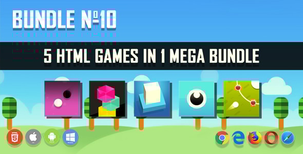 5 HTML5 Games + Mobile Version!!! BUNDLE №10 (Construct 2 / Construct 3 / CAPX) - CodeCanyon Item for Sale