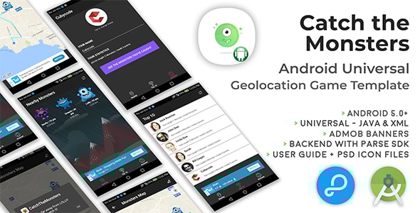 Catch The Monsters | Android Universal Geolocation Game Template - CodeCanyon Item for Sale