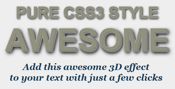 3D Text Effect - CSS3 by Art101 | CodeCanyon