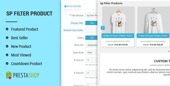 SP Filter Product - Advanced Filters PrestaShop 1.7 Module - CodeCanyon Item for Sale