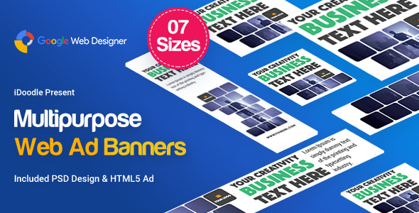 Multi Purpose Banners HTML5 D2 - Google Web Designer - CodeCanyon Item for Sale