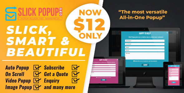 WordPress Popup Plugin - Slick Popup Pro - CodeCanyon Item for Sale