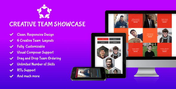 Creative Team Showcase - Team Member Showcase WordPress Plugin & Team Editor - CodeCanyon Item for Sale